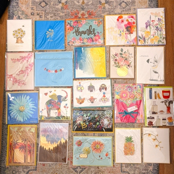 Papyrus Design 22 Assorted Papyrus Greetings Cards Brand New In